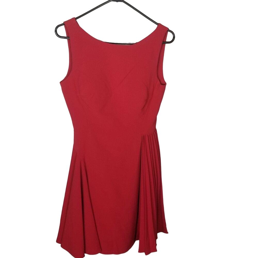 Jovani Womens Pleated Mini Dress Size 4 Holiday Party Valentines Christmas Red